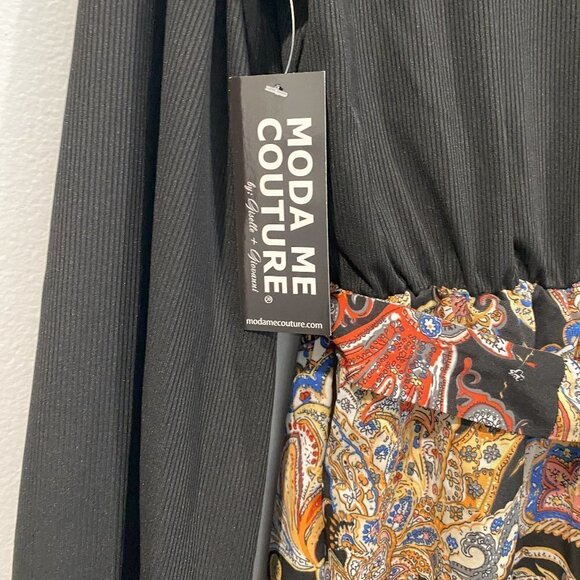 Paisley Print Belted Jumpsuit Boho Chic Streetwear - Size 6 - Picture 3 of 7